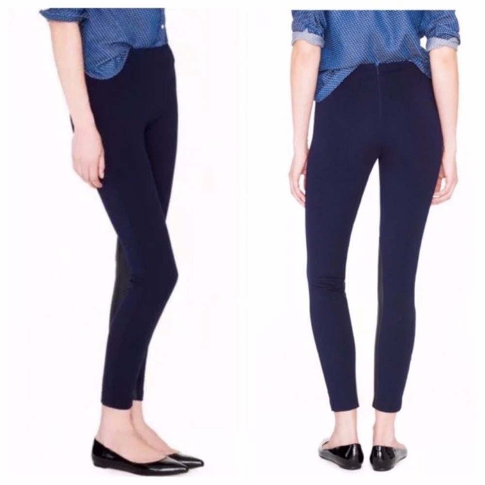 J Crew Pixie Pant stretch Ponte in Navy - size 8